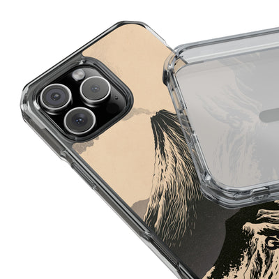 Beige Impact MagSafe Phone Case for iPhone - Obsidian Ink Summit