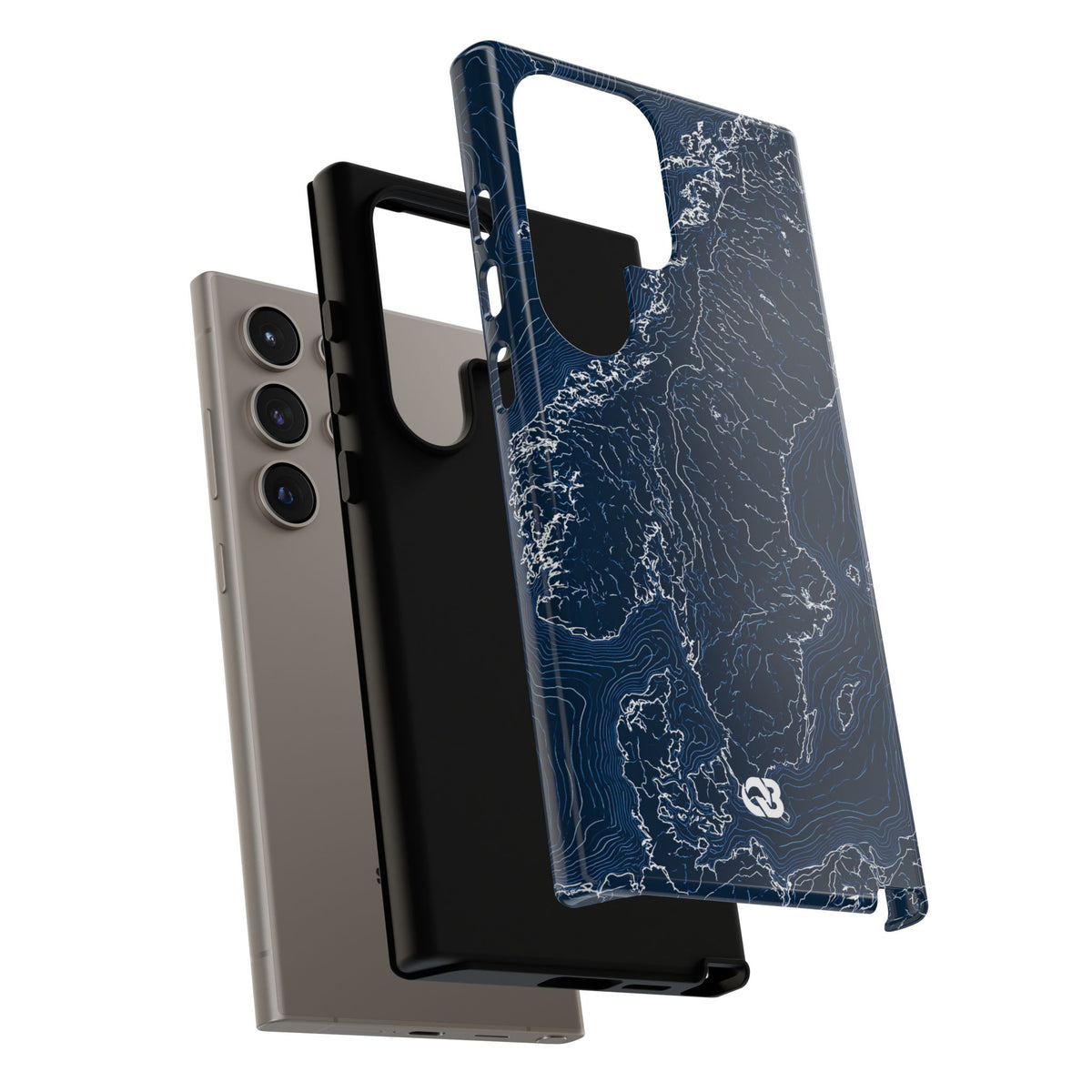 Nordic Contour Chart · Tough Phone Case for Samsung · Blue