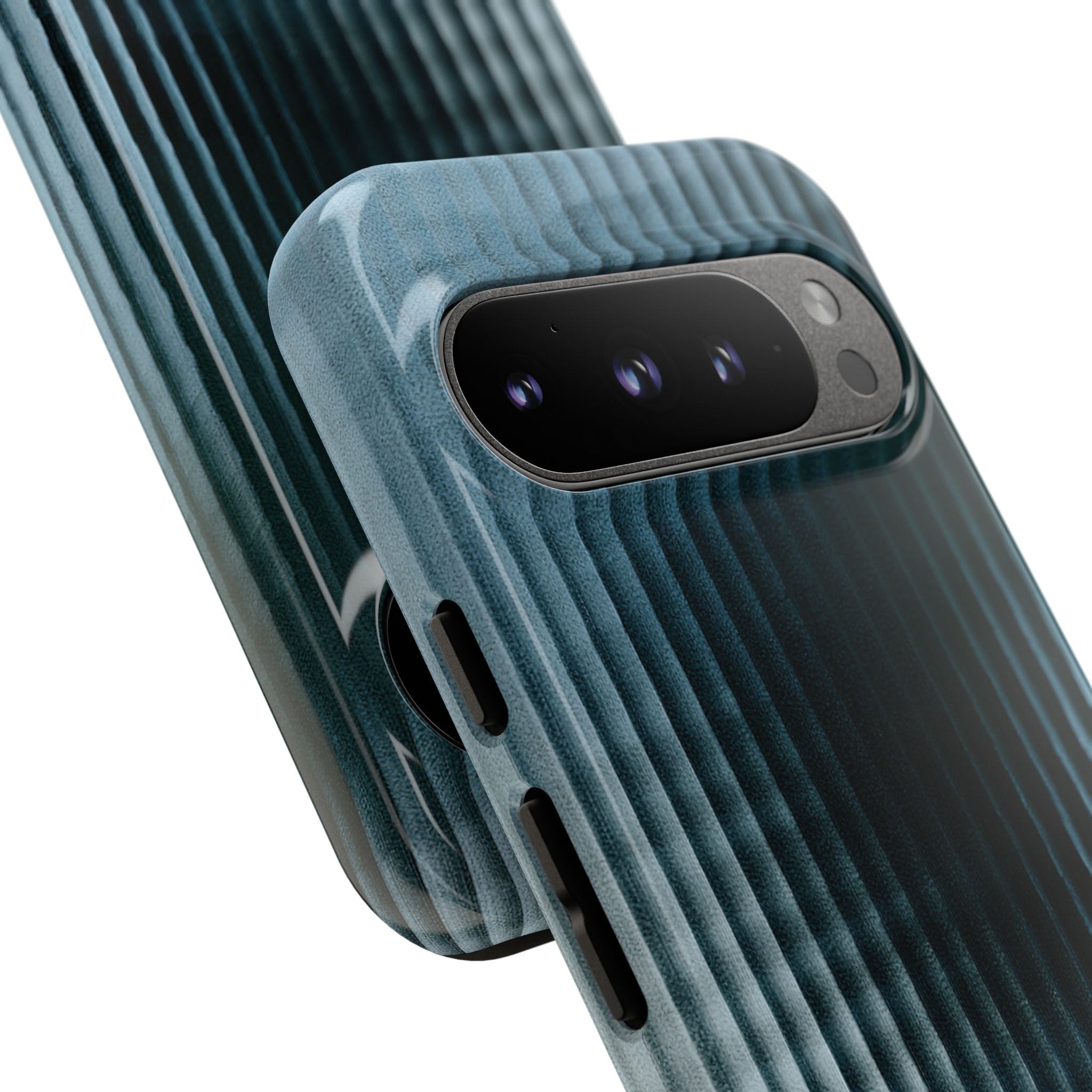 Blue Tough Phone Case for Google Pixel - Glacial Reeded Glass