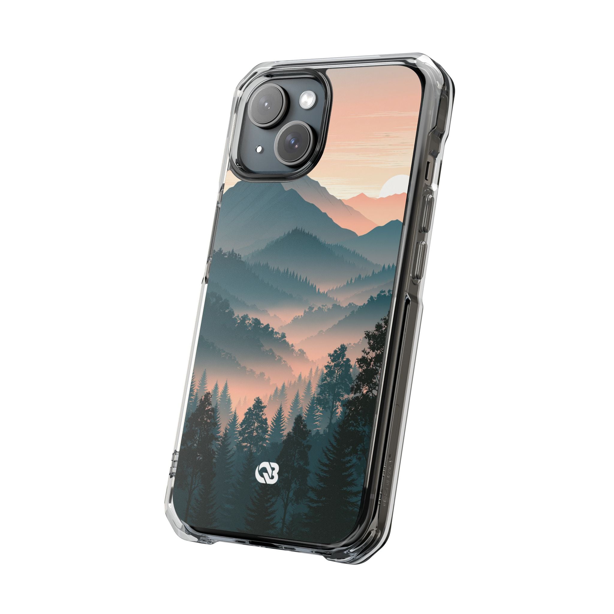Teal Impact MagSafe Phone Case for iPhone - Alpine Teal Horizon