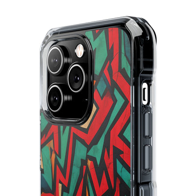Jagged Teal Static · Impact Phone Case for iPhone · Magsafe
