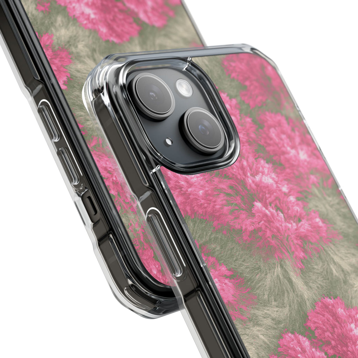 Digital Blossom · Clear Impact Magnetic Phone Case for iPhone · Pink