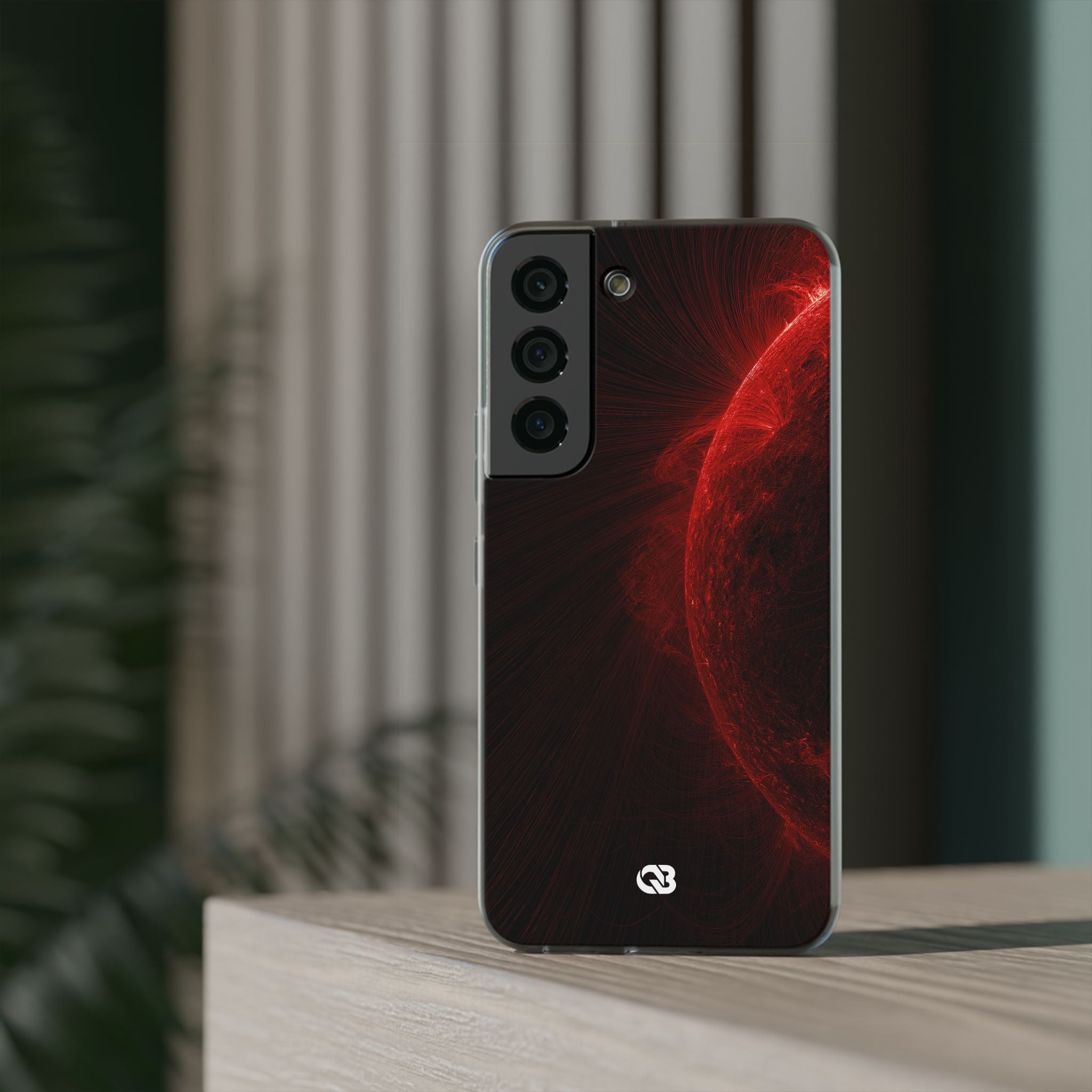 Red Lite Phone Case for Samsung - Solar Crimson Flare
