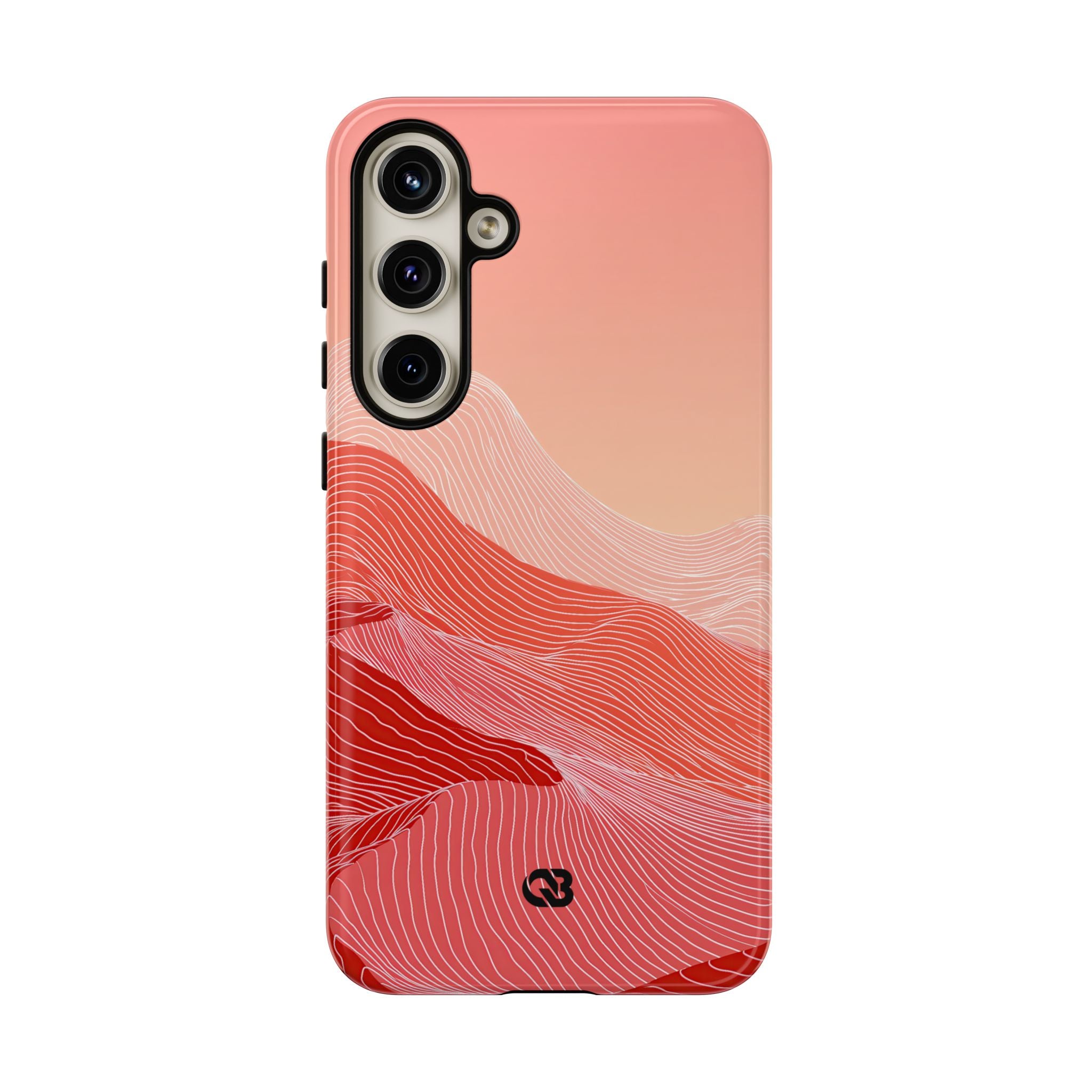 Red Tough Phone Case for Samsung - Crimson Ridge Contour
