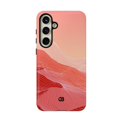 Red Tough Phone Case for Samsung - Crimson Ridge Contour