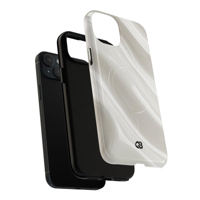 White Tough 2.0 Magsafe Phone Case for iPhone - Polished Ivory Wave