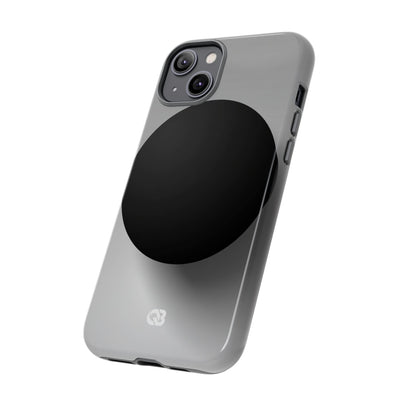 Grey Tough Phone Case for iPhone - Matte Onyx Sphere