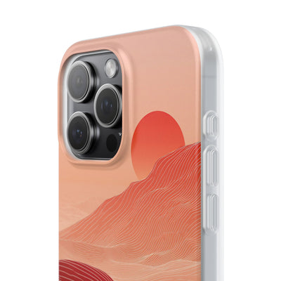 Red Lite Phone Case for iPhone - Crimson Ridge Lines