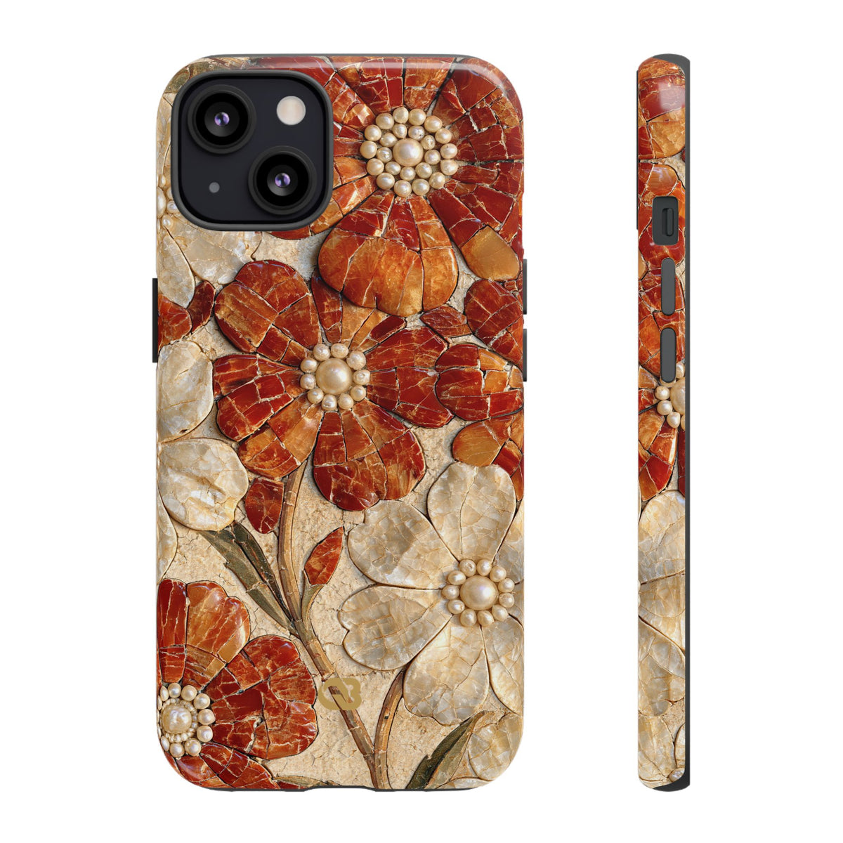 Carnelian Pearl Bloom · Tough Phone Case for iPhone · Orange