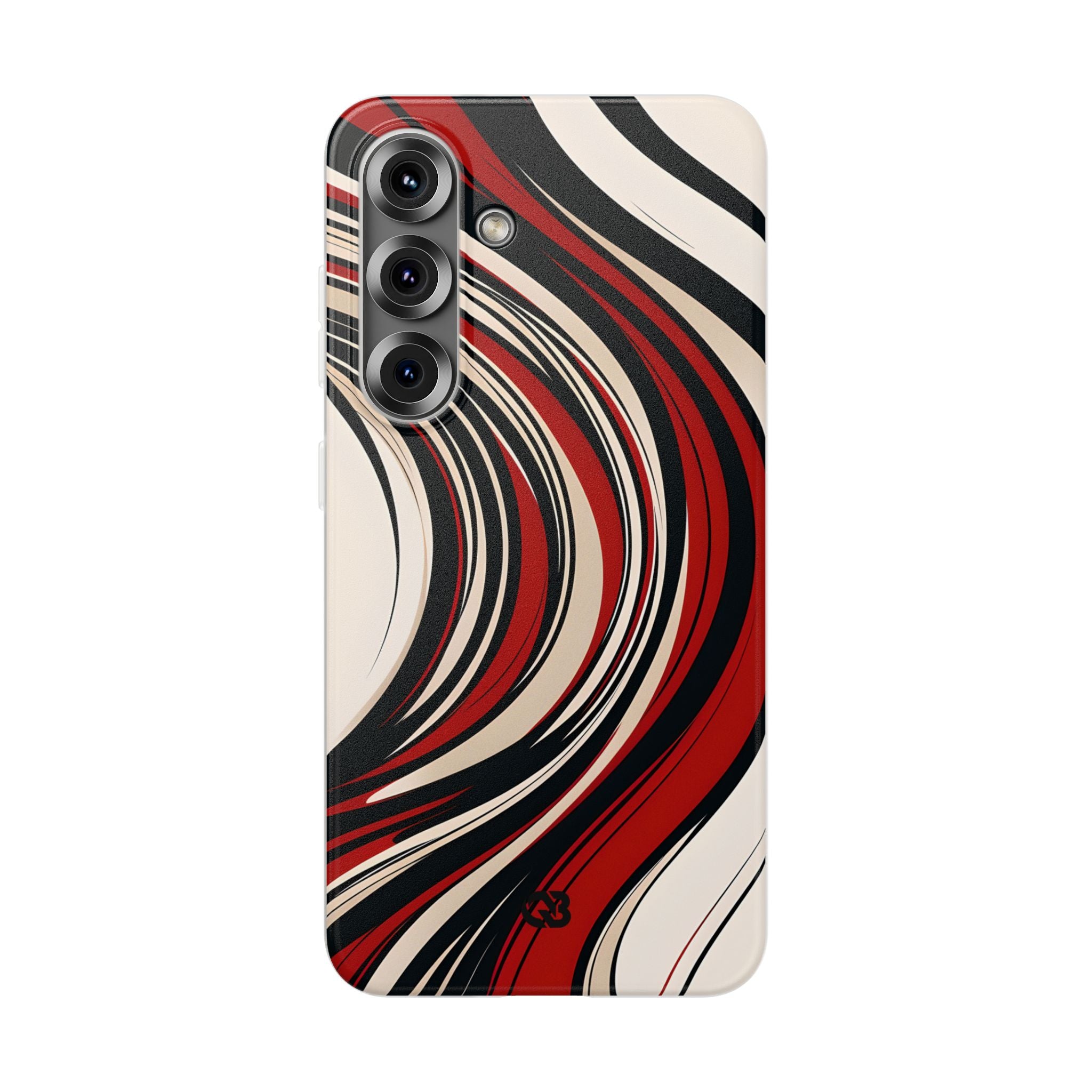 Crimson Flow Waves · Soft Phone Case for Samsung