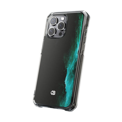 Luminous Plume · Clear Impact Magnetic Phone Case for iPhone · Teal