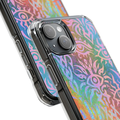 Chromatic Mystic Sigil · Clear Impact Magnetic Phone Case for iPhone · Blue