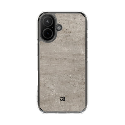 Grey Impact MagSafe Phone Case for iPhone - Brutalist Stone Grit