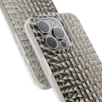 Beige Lite Phone Case for iPhone - Bone Spiked Grid