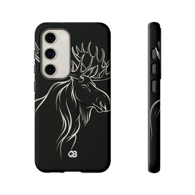 Nordic Moose Contour · Tough Phone Case for Samsung · Black