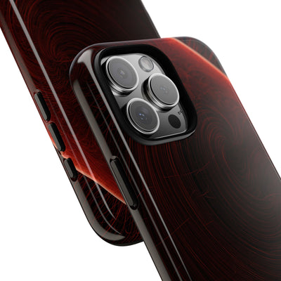 Red Tough Phone Case for iPhone - Crimson Flare Flux