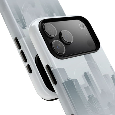 Grey Tough 2.0 Magsafe Phone Case for iPhone - Steel Mist Skyline