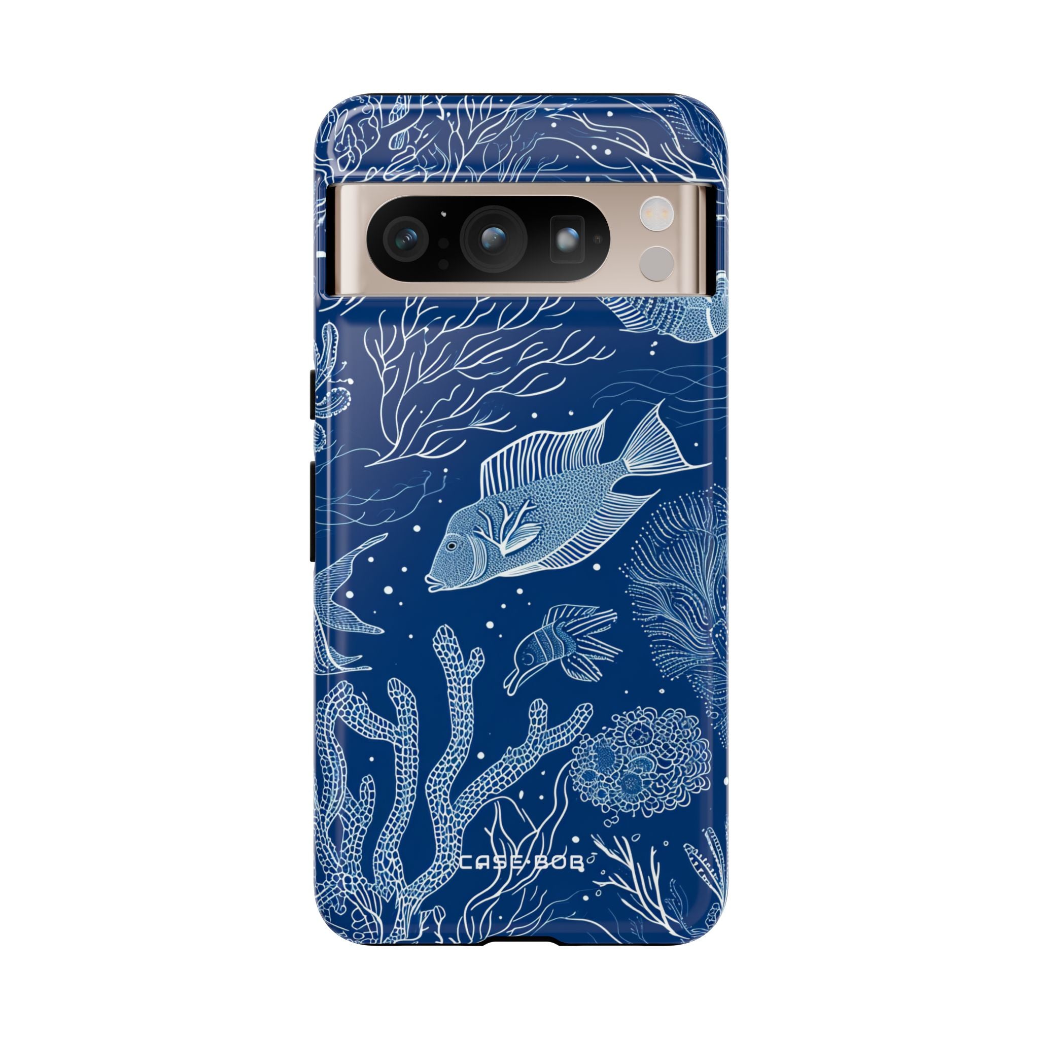 Navy Scale Riff Google Pixel 8 Pro Case - Tough