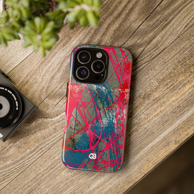 Neon Static Drip · Tough Phone Case for iPhone · Pink