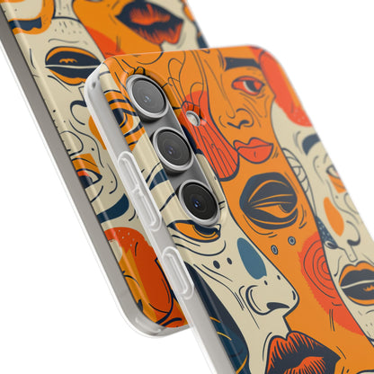 Tangled Faces Sunset Samsung S24 Plus Cover - Soft