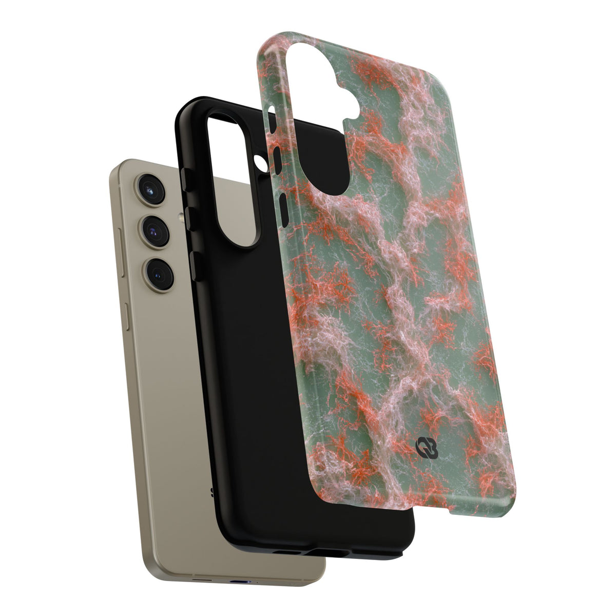Coral Pixel Matrix · Tough Phone Case for Samsung · Green