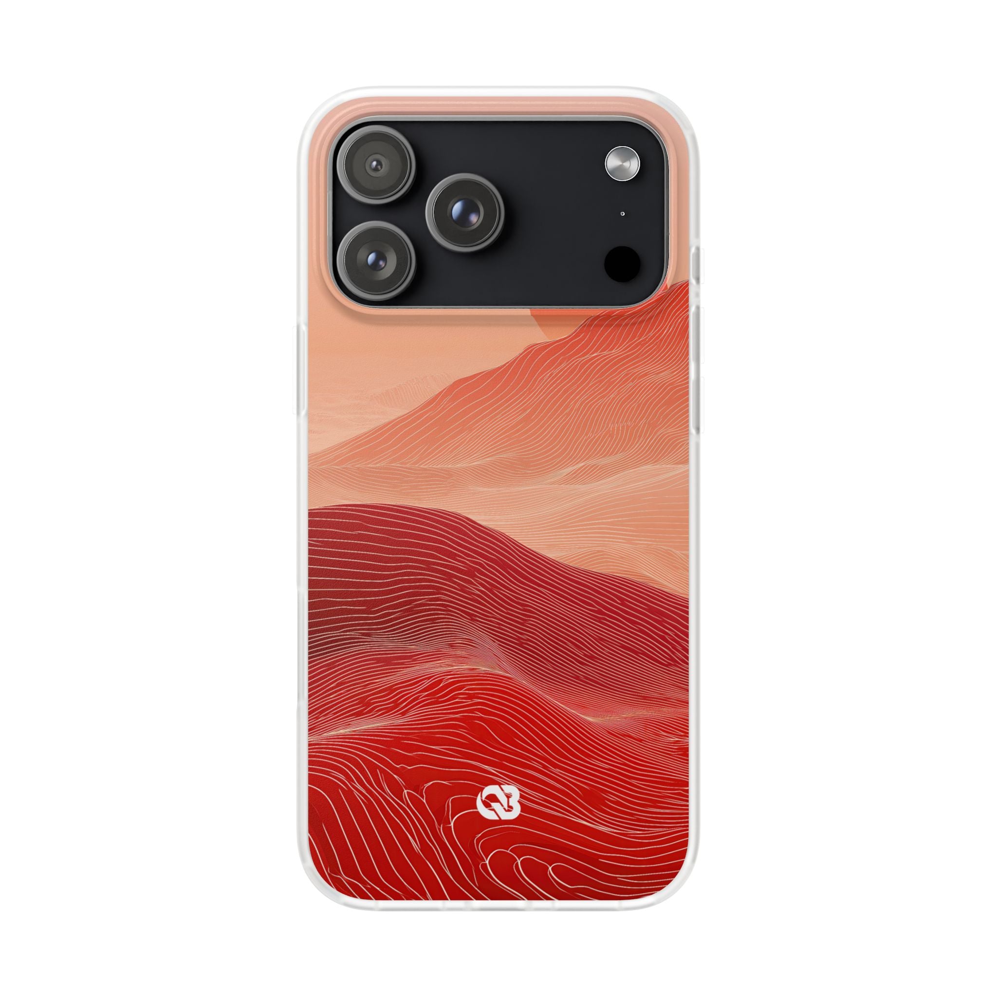 Red Lite Phone Case for iPhone - Crimson Ridge Lines