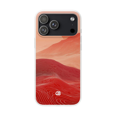 Red Lite Phone Case for iPhone - Crimson Ridge Lines