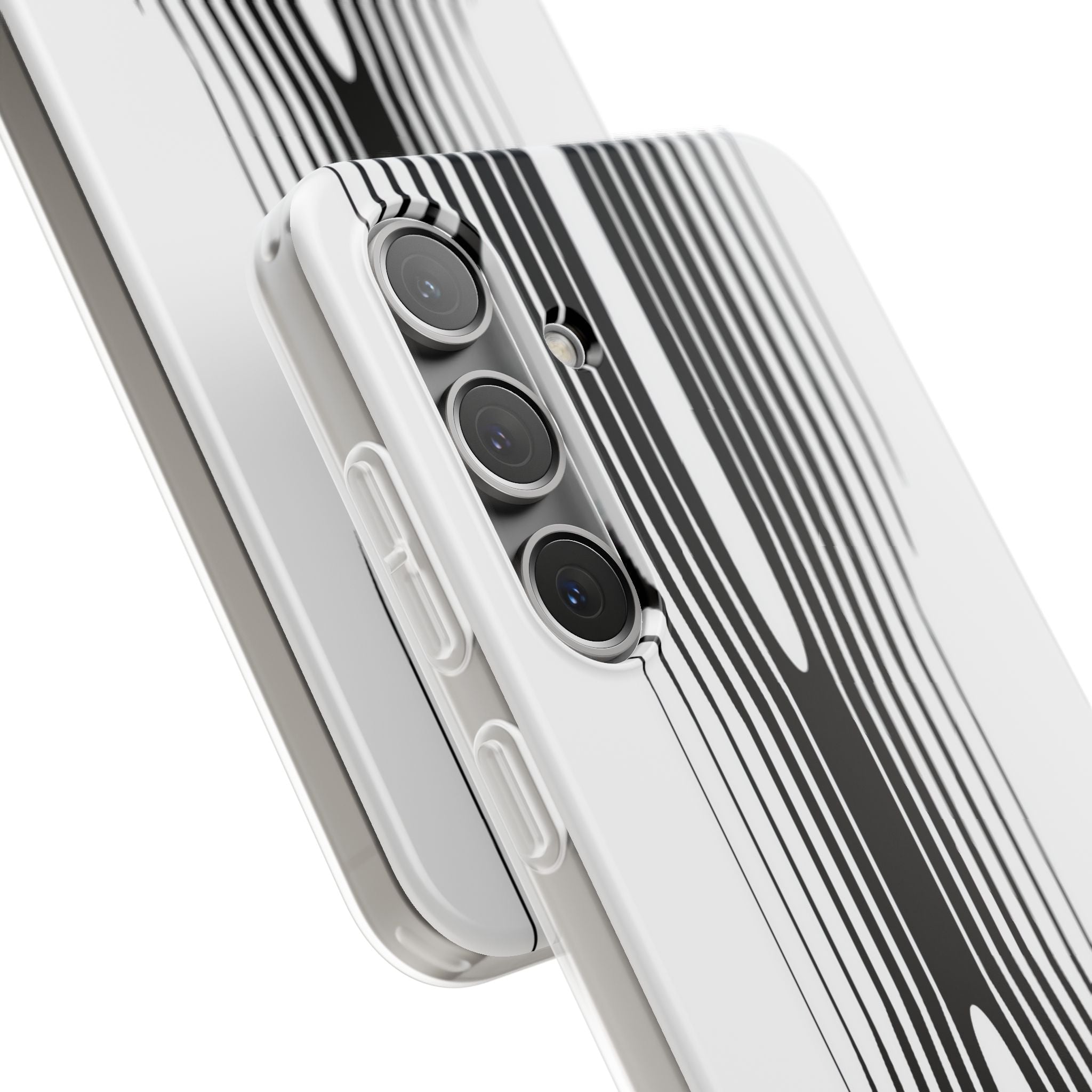 White Lite Phone Case for Samsung - Kinetic Mono Distortion