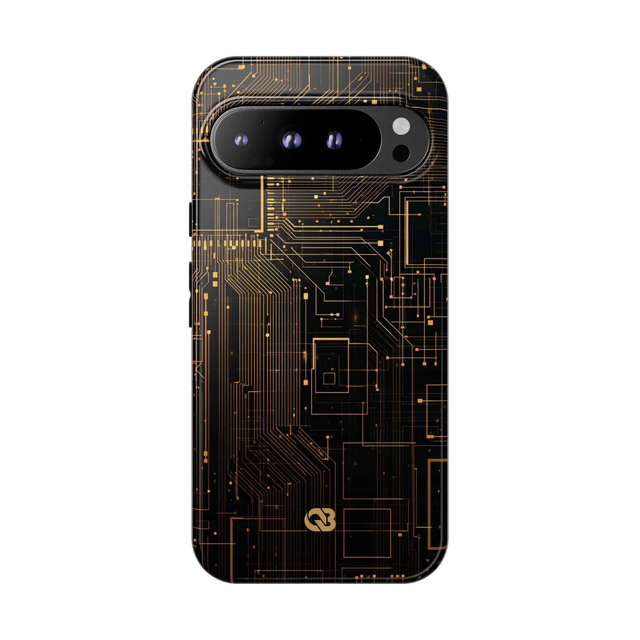 Gold Tough Phone Case for Google Pixel - Amber Core Mainframe
