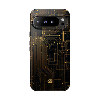 Gold Tough Phone Case for Google Pixel - Amber Core Mainframe