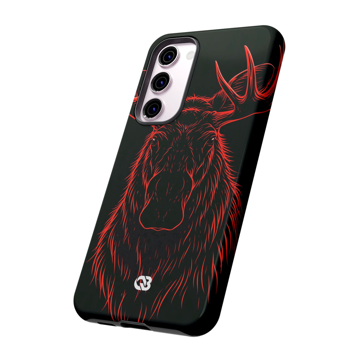 Crimson Horizon Moose · Tough Phone Case for Samsung · Black