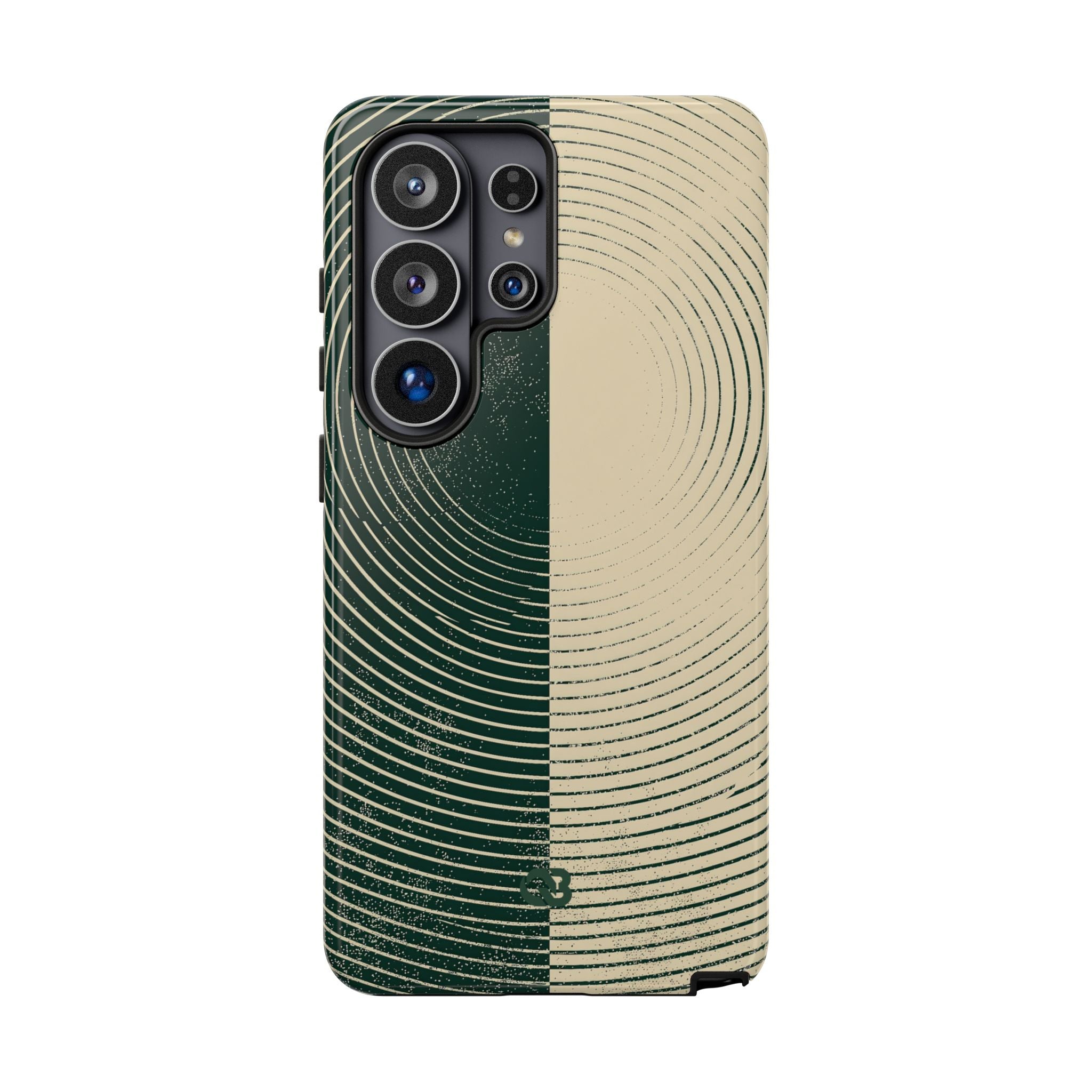 Green Tough Phone Case for Samsung - Evergreen Split Grain