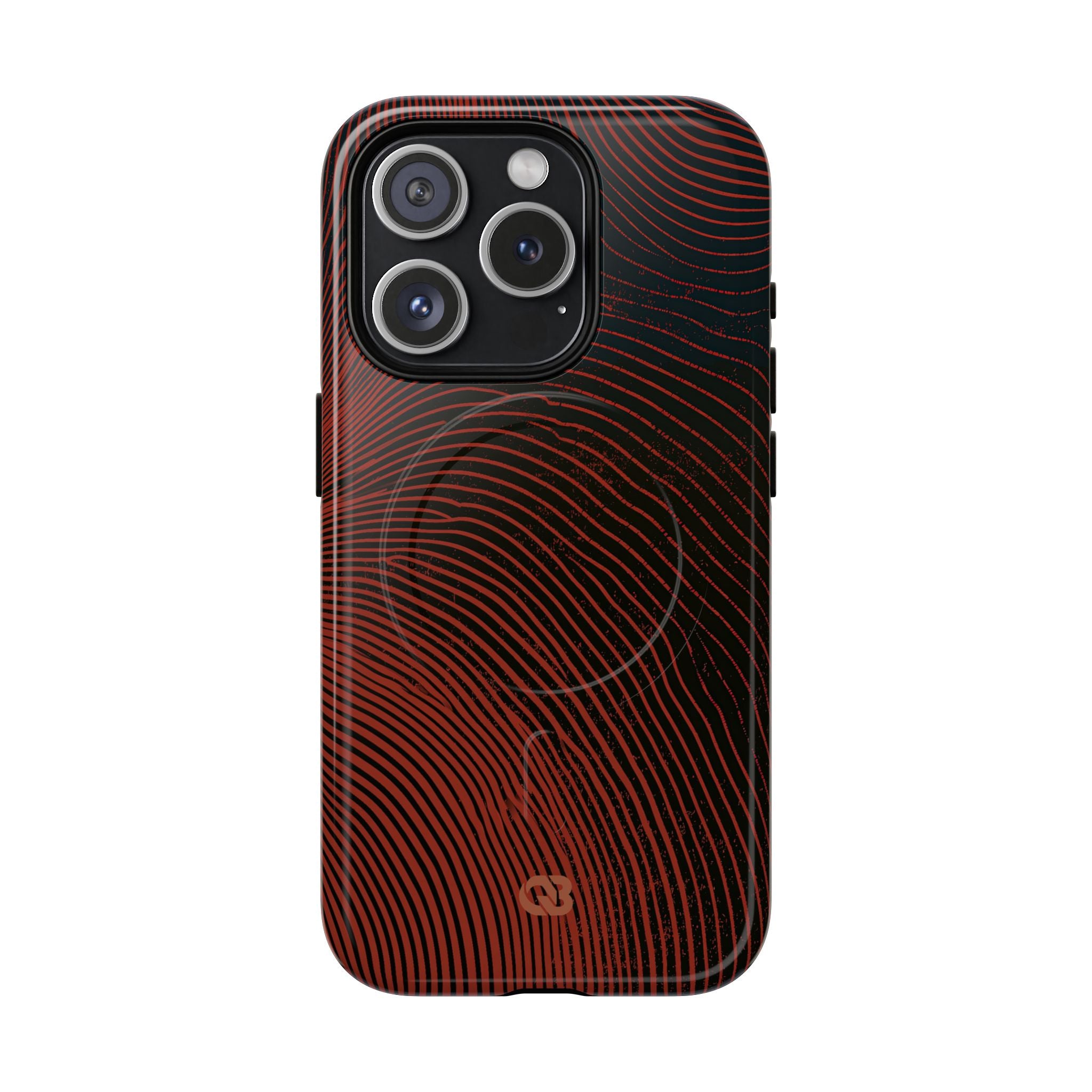Red Tough 2.0 Magsafe Phone Case for iPhone - Terracotta Nerve Map