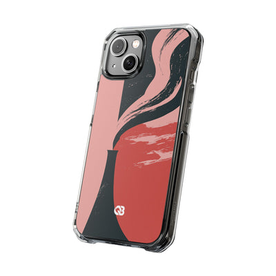 Pink Impact MagSafe Phone Case for iPhone - Cinder Rose Plume