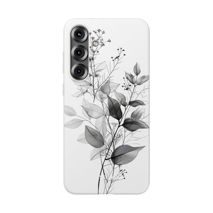 Gray Leaf Veil Samsung S25 Plus Case - Soft