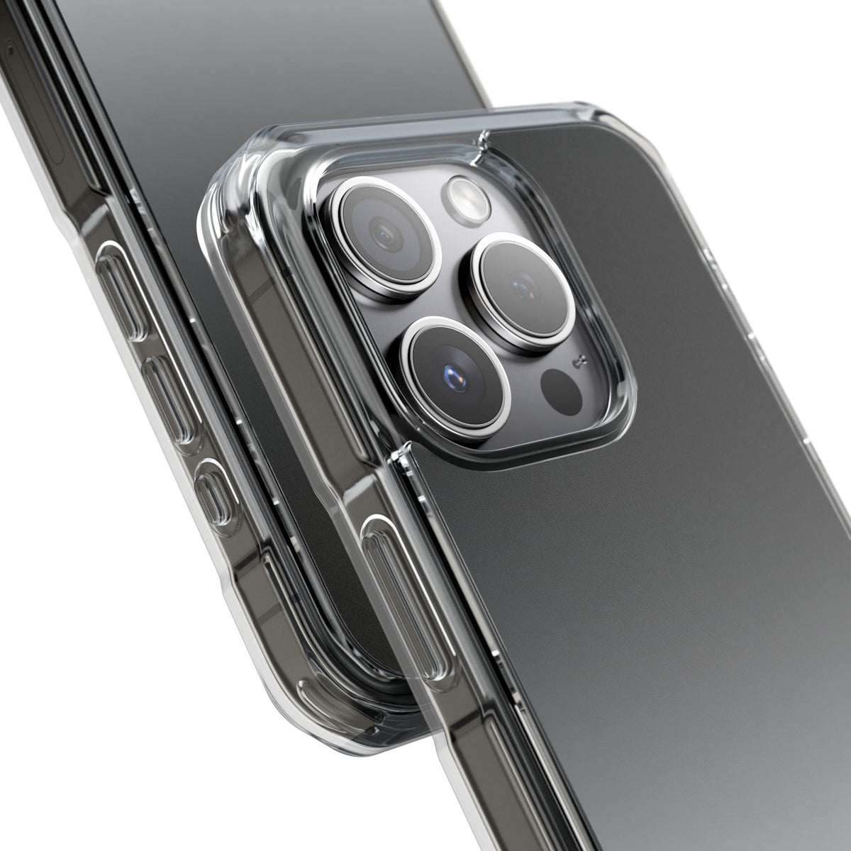 Noir Ombre Fade · Clear Impact Magnetic Phone Case for iPhone ·  Black