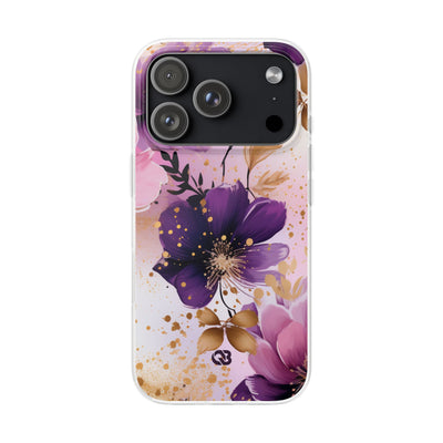 Gilded Violet Bloom · Soft Phone Case for iPhone