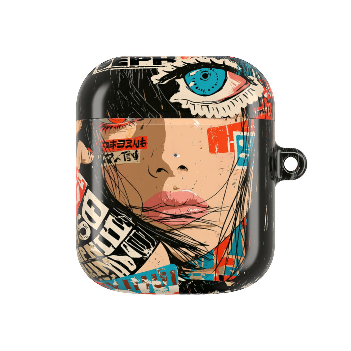Shibuya Street Collage · Hard Case for AirPods & AirPods Pro · Red