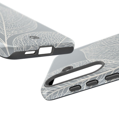 Grey Tough Phone Case for Samsung - Frosted Ash Veins