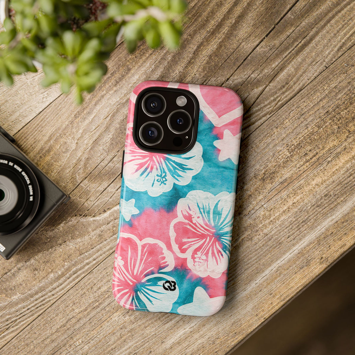 Tropical Hibiscus Bloom · Tough Phone Case for iPhone · Teal