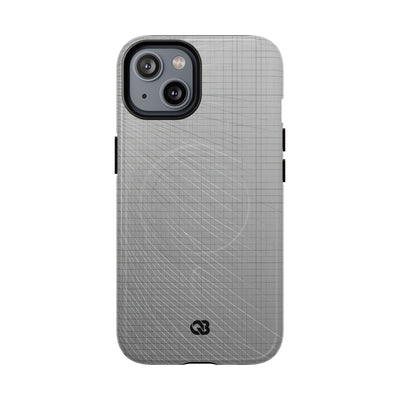 Grey Tough 2.0 Magsafe Phone Case for iPhone - Chrome Mesh Warp