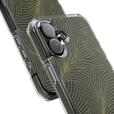 Green Impact MagSafe Phone Case for iPhone - Dark Olive Plume