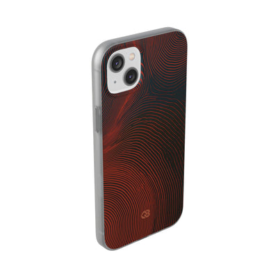 Red Lite Phone Case for iPhone - Terracotta Nerve Map