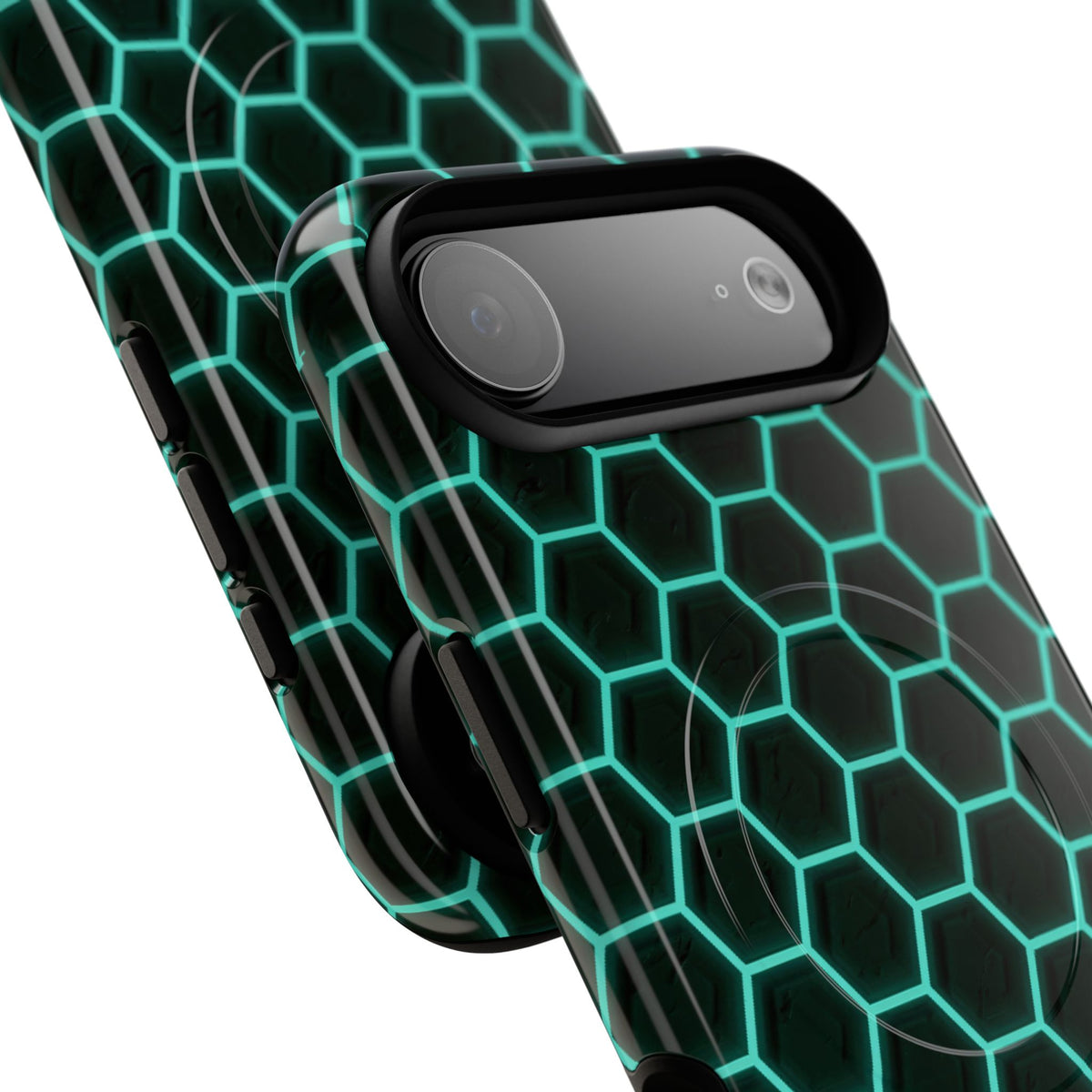 Neon Hex Spectrum · Tough 2.0 Magnetic Phone Case for iPhone · Teal