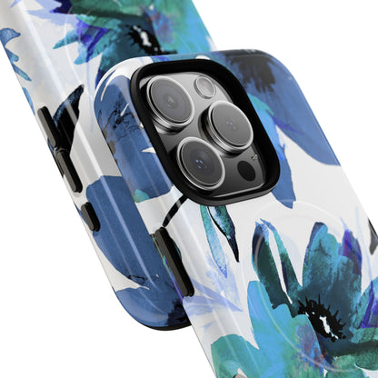 Blue Blossom Radiance iPhone 16 Pro Case - Tough+