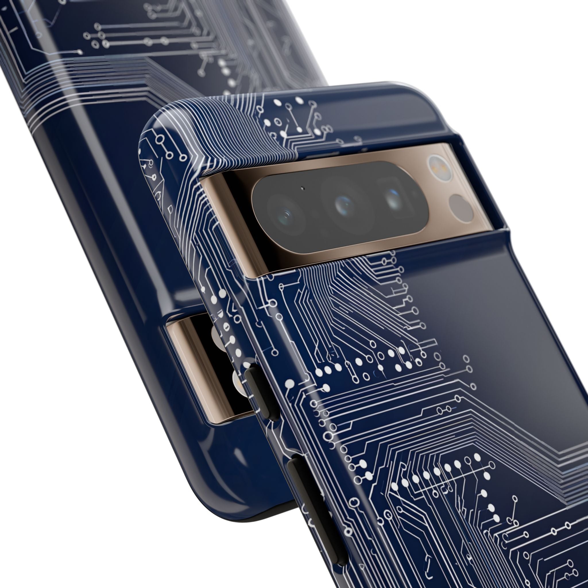 Blue Tough Phone Case for Google Pixel - Cobalt Data Stream