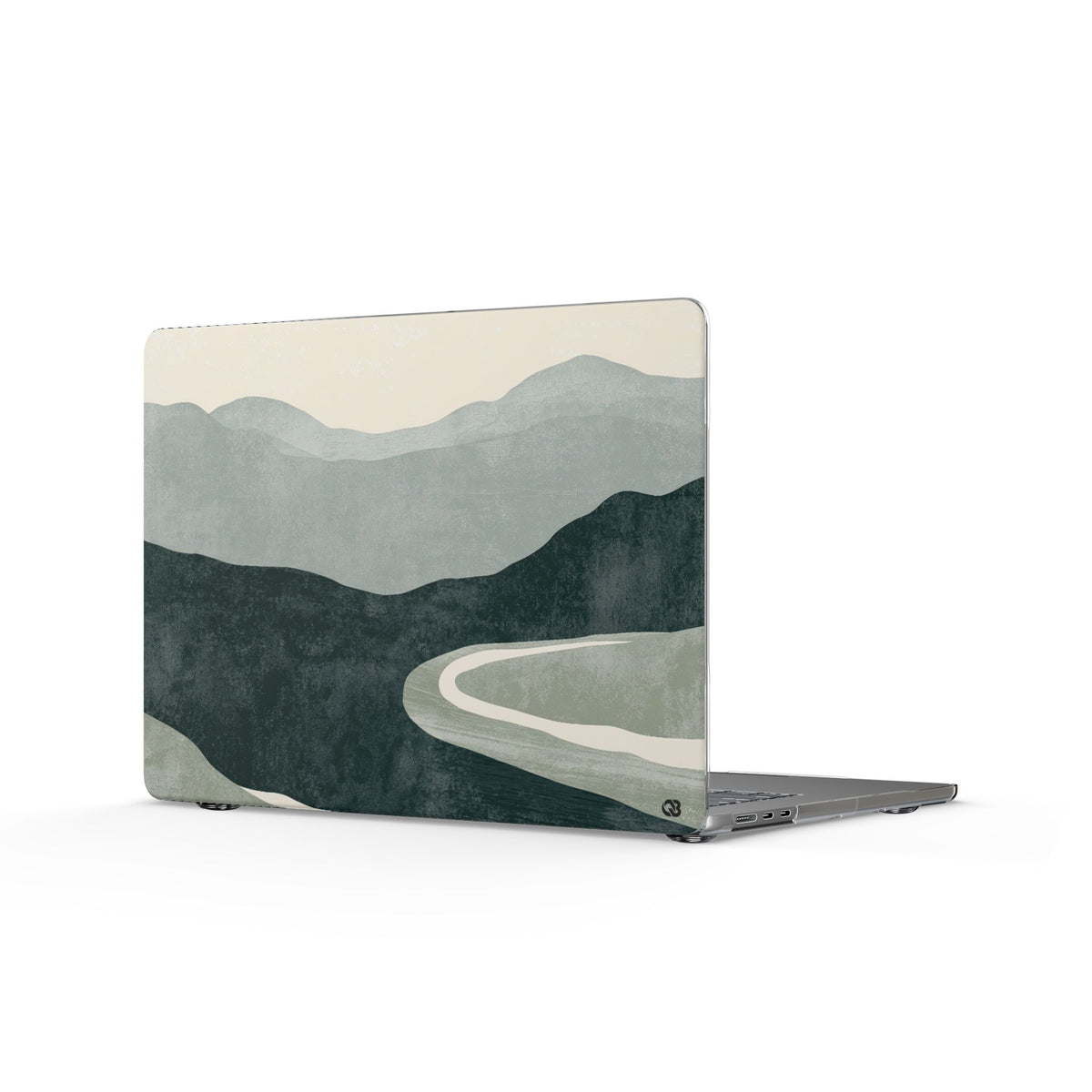 Muted Valley Vista · Clear Hard Case for MacBook · Green