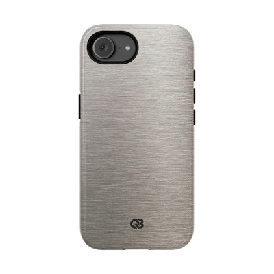Brushed Silver Alloy · Tough Phone Case for iPhone · Silver