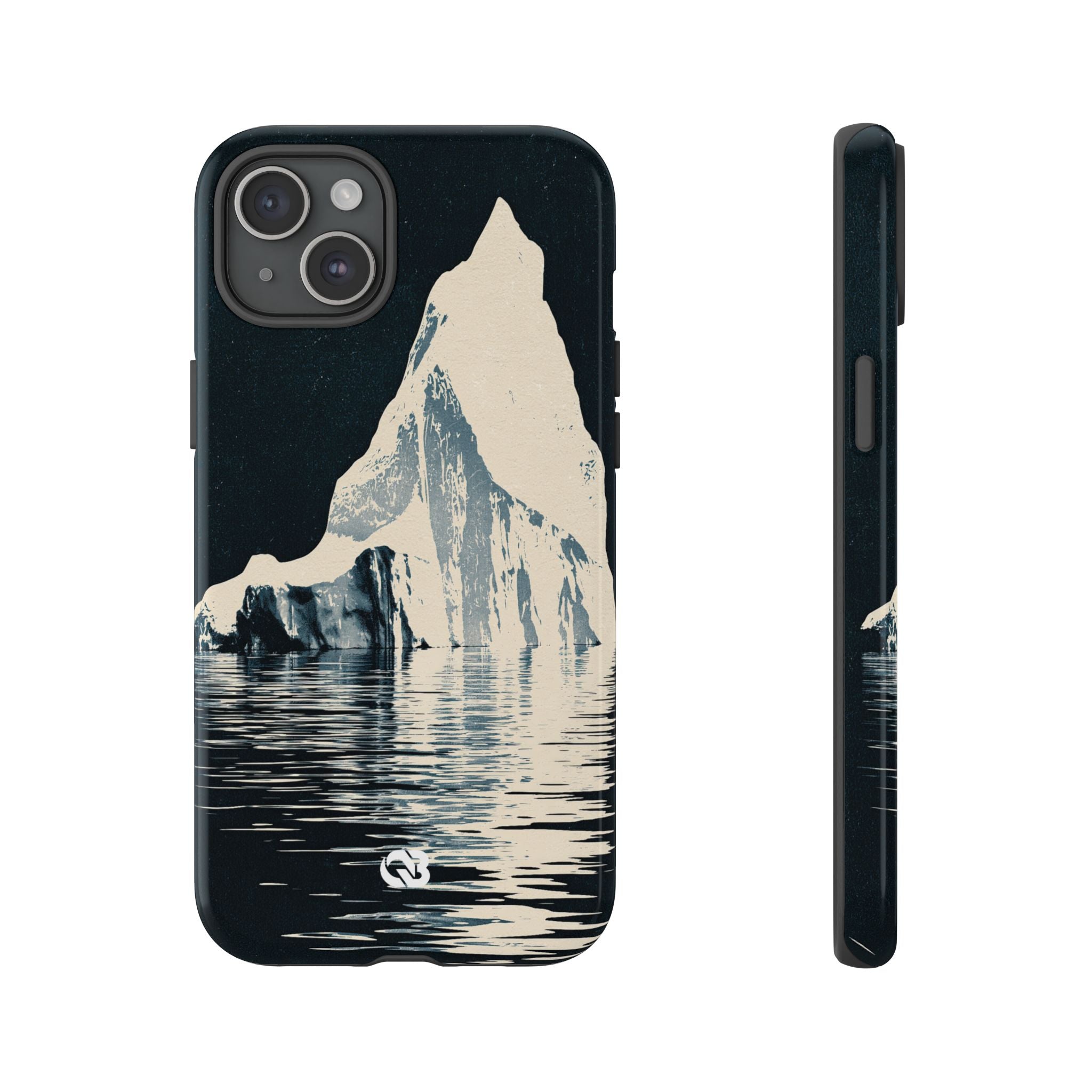 Blue Tough Phone Case for iPhone - Frozen Navy Monolith