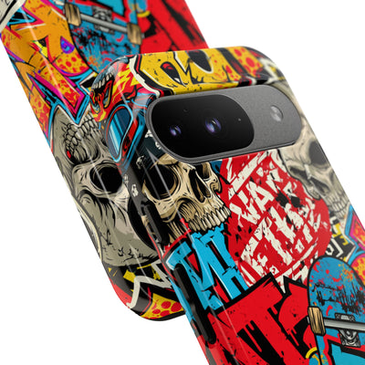 Skate Skull Riot · Tough Phone Case for Pixel ·  Red
